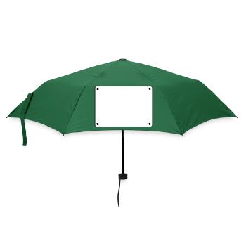 Platte Weiße Schild - Regenschirm (klein) - Flaschengrün - Vorne