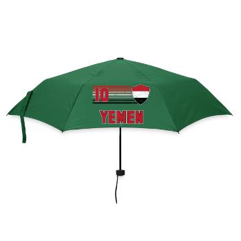 Jemen Fußball Mannschaft - Regenschirm (klein) - Flaschengrün - Vorne