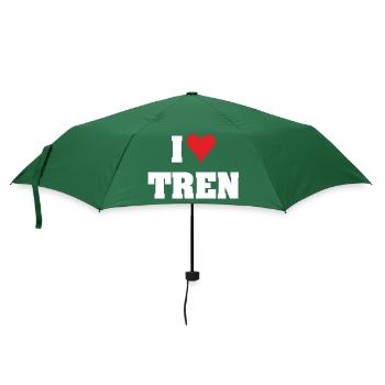 I LOVE TREN - Regenschirm (klein) - Flaschengrün - Vorne
