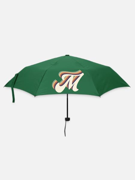 Buchstabe M - Regenschirm (klein) - Flaschengrün