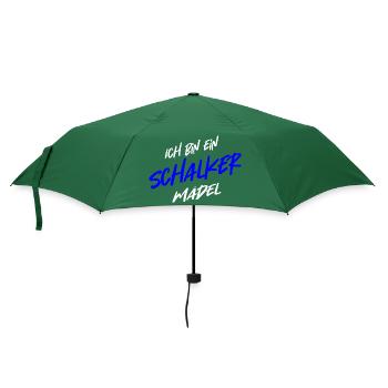 Ich bin ein Schalker Mädel - Regenschirm (klein) - Flaschengrün - Vorne