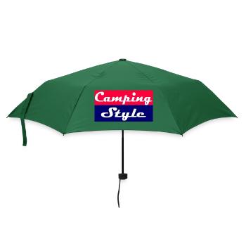 Camping Style - Regenschirm (klein) - Flaschengrün - Vorne