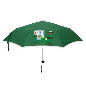OP-Team aus "Kojo in der Handchirurgie" - Regenschirm (klein) - Flaschengrün - Vorne