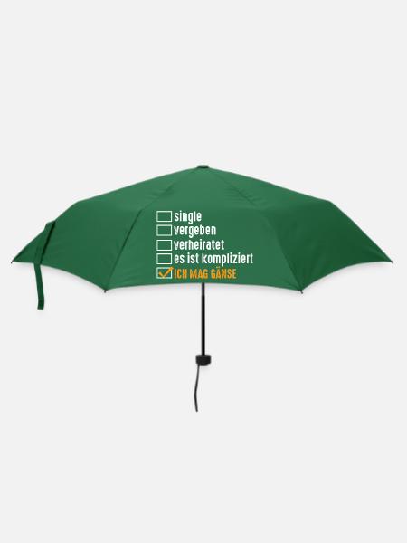 Beziehungsstatus Gans Gänse - Regenschirm (klein) - Flaschengrün