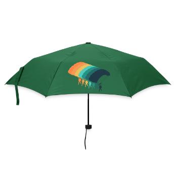Vintage-Fallschirm - Regenschirm (klein) - Flaschengrün - Vorne