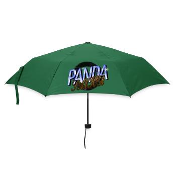 humor animal print animal protection quote panda - Regenschirm (klein) - Flaschengrün - Vorne