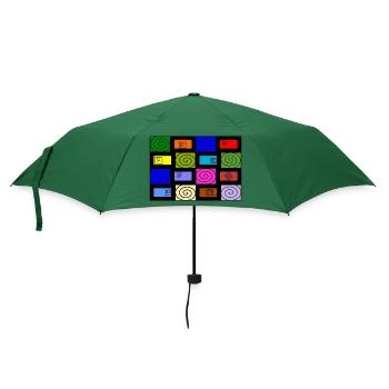 Grafisches Muster Farbwirbel - Regenschirm (klein) - Flaschengrün - Vorne