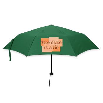 Der Kuchen ist eine Lüge - Regenschirm (klein) - Flaschengrün - Vorne
