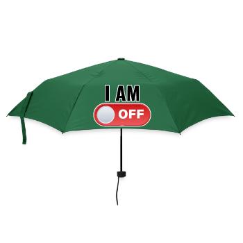 I AM OFF - Regenschirm (klein) - Flaschengrün - Vorne