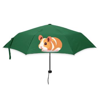 Meerschweinchen süß braun weiß - Regenschirm (klein) - Flaschengrün - Vorne