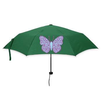 Dekorativer Schmetterling - Regenschirm (klein) - Flaschengrün - Vorne