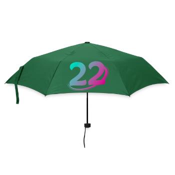 Nummer 22 mehrfarbig - Regenschirm (klein) - Flaschengrün - Vorne
