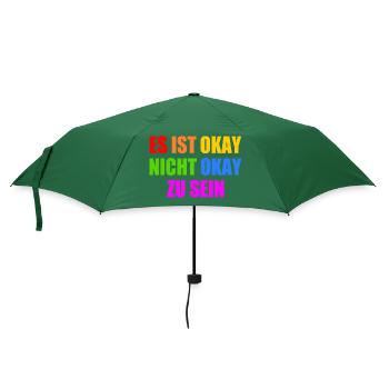 es ist okay nicht okay zu sein - Regenschirm (klein) - Flaschengrün - Vorne