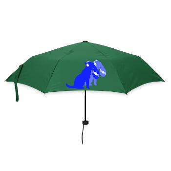 2 Hunde DJ Musik Club Disko Schallplatte Team Crew - Regenschirm (klein) - Flaschengrün - Vorne