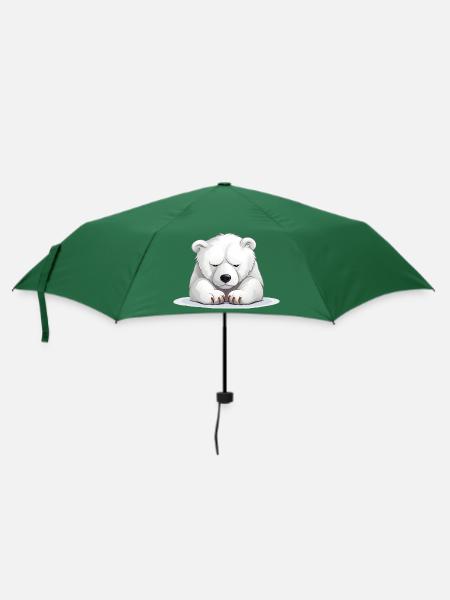 Grumpy Eisbär - Regenschirm (klein) - Flaschengrün