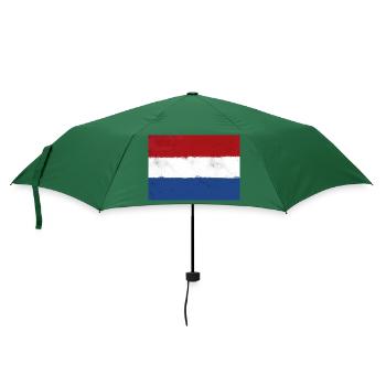 Flagge der Niederlande - Niederlande - Regenschirm (klein) - Flaschengrün - Vorne