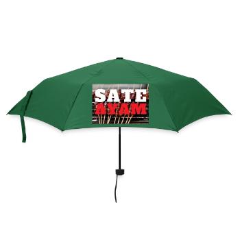 INDONET Sate Ayam Druck - Regenschirm (klein) - Flaschengrün - Vorne