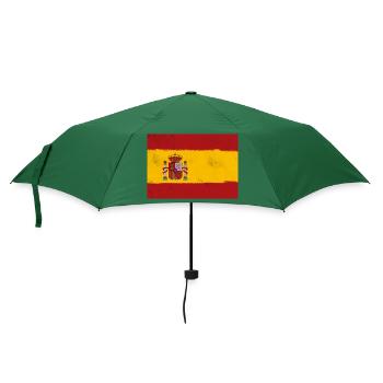 Flagge von Spanien - Regenschirm (klein) - Flaschengrün - Vorne