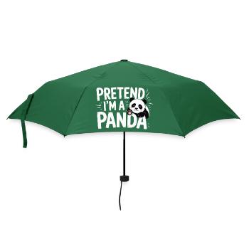 Panda-Design Humor - Tu so, als wär ich ein Panda - Regenschirm (klein) - Flaschengrün - Vorne
