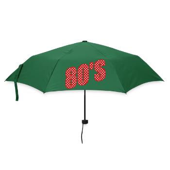 80er Herz - Regenschirm (klein) - Flaschengrün - Vorne