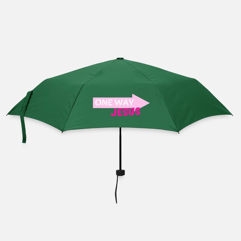 One Way Jesus Arrow - Umbrella (small) - bottlegreen