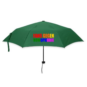 fans gegen homophobie - Regenschirm (klein) - Flaschengrün - Vorne
