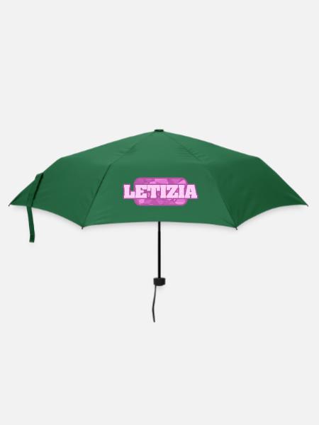 Letizia als Bio - Regenschirm (klein) - Flaschengrün