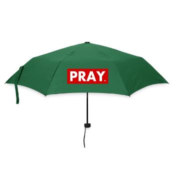 Pray - Regenschirm (klein) - Flaschengrün - Vorne