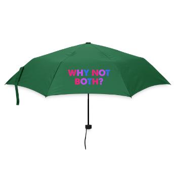 Why Not Both? Bisexuell - Regenschirm (klein) - Flaschengrün - Vorne