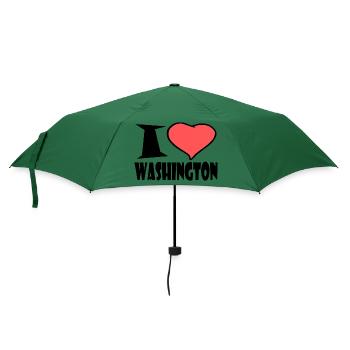 I love Washington - Regenschirm (klein) - Flaschengrün - Vorne