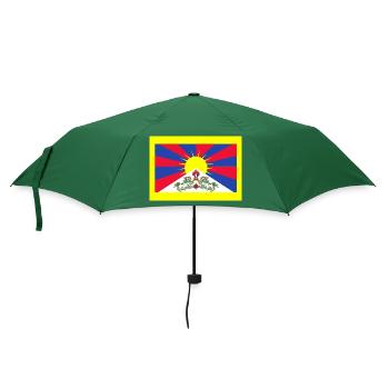 Tibet - Regenschirm (klein) - Flaschengrün - Vorne