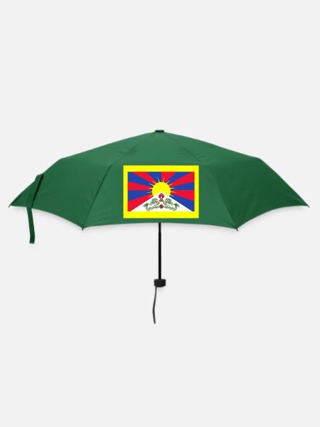 Tibet - Regenschirm (klein) - Flaschengrün