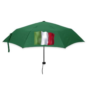 Italien Flagge - Regenschirm (klein) - Flaschengrün - Vorne