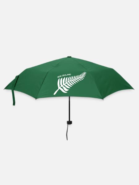 Neuseeland Fern Logo für Urlauber Backpacker Maori - Regenschirm (klein) - Flaschengrün