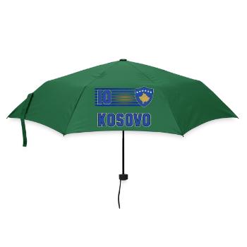 Kosovo Fußball Mannschaft - Regenschirm (klein) - Flaschengrün - Vorne