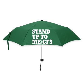 Me/cfs - Stand up to mecfs - Regenschirm (klein) - Flaschengrün - Vorne