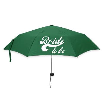 Zukünftige Braut - Regenschirm (klein) - Flaschengrün - Vorne