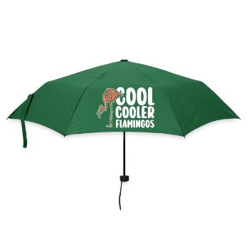 Cool Cooler Flamingos - Regenschirm (klein) - Flaschengrün - Vorne