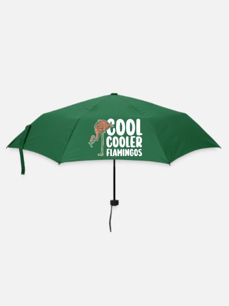 Cool Cooler Flamingos - Regenschirm (klein) - Flaschengrün