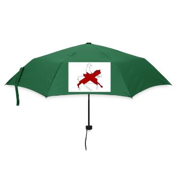 Alabama Staatsflagge Cowboy - Regenschirm (klein) - Flaschengrün - Vorne