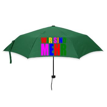Wir sind mehr - Regenschirm (klein) - Flaschengrün - Vorne