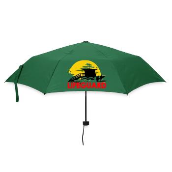 lifeguard rettungsschwimmer meer Strand - Regenschirm (klein) - Flaschengrün - Vorne