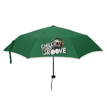 Chillen und Grooven - Regenschirm (klein) - Flaschengrün - Vorne