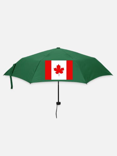 Kanada Flagge - Regenschirm (klein) - Flaschengrün