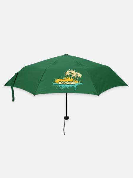 Urlaub Havanna - Regenschirm (klein) - Flaschengrün