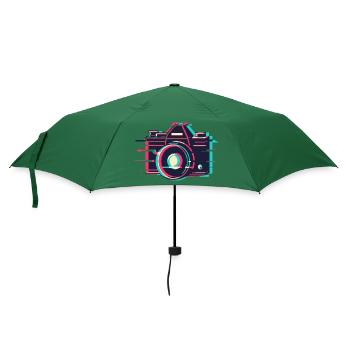 VHS Störung Kamera - Retro Digital Fotografie - Regenschirm (klein) - Flaschengrün - Vorne