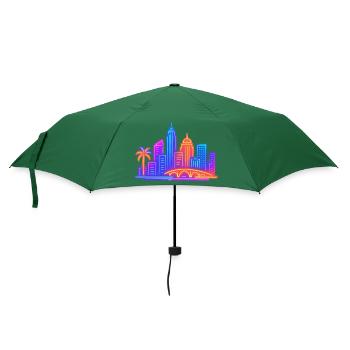 skyline city stadt - Regenschirm (klein) - Flaschengrün - Vorne