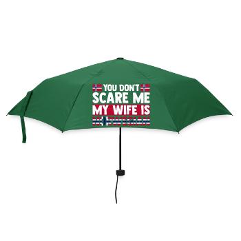 You don't scare me norwegian wife - Regenschirm (klein) - Flaschengrün - Vorne