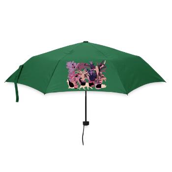 KATZEN UND PFLANZEN - Regenschirm (klein) - Flaschengrün - Vorne