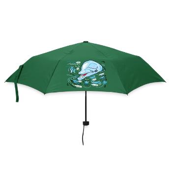 Delphin - Regenschirm (klein) - Flaschengrün - Vorne